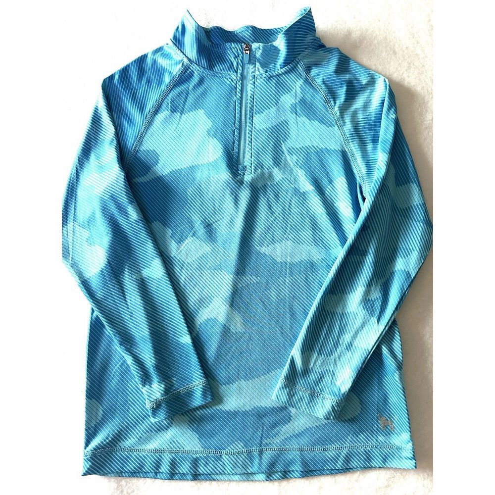 Mambo Australia Youth Small 8 S Blue‎ Camo Sky Athletic shirt Base Layer Zip